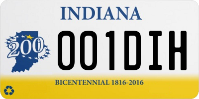 IN license plate 001DIH