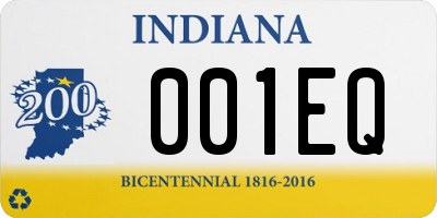 IN license plate 001EQ