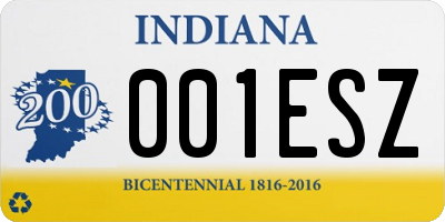 IN license plate 001ESZ