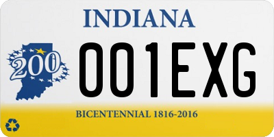 IN license plate 001EXG
