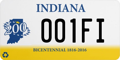 IN license plate 001FI