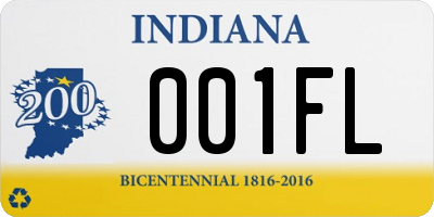 IN license plate 001FL