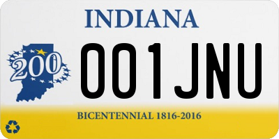 IN license plate 001JNU