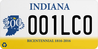 IN license plate 001LCO