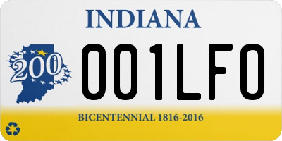 IN license plate 001LFO