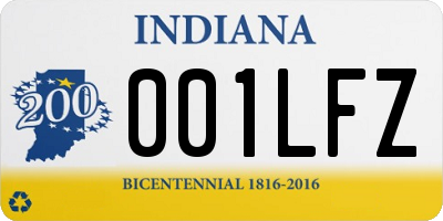 IN license plate 001LFZ