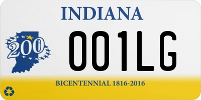 IN license plate 001LG