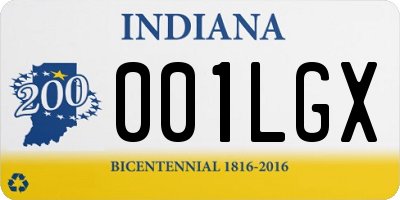 IN license plate 001LGX