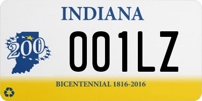 IN license plate 001LZ