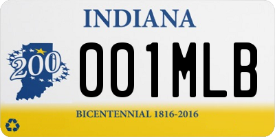 IN license plate 001MLB