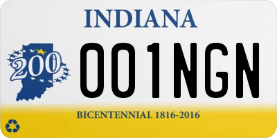 IN license plate 001NGN