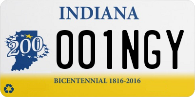 IN license plate 001NGY