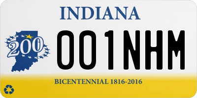 IN license plate 001NHM