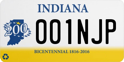IN license plate 001NJP