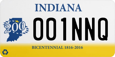IN license plate 001NNQ