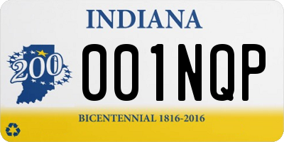 IN license plate 001NQP