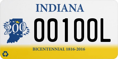 IN license plate 001OOL