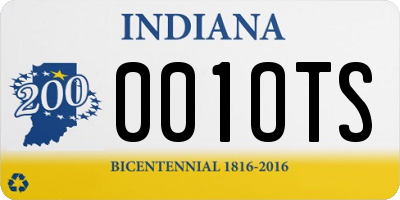 IN license plate 001OTS