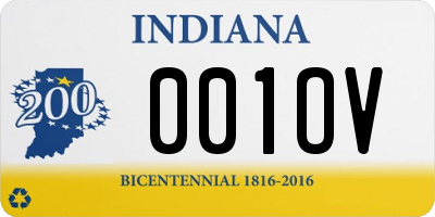 IN license plate 001OV