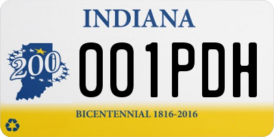 IN license plate 001PDH