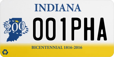 IN license plate 001PHA