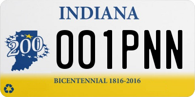 IN license plate 001PNN