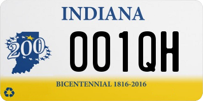 IN license plate 001QH