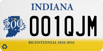 IN license plate 001QJM