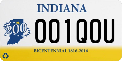 IN license plate 001QOU