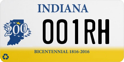 IN license plate 001RH