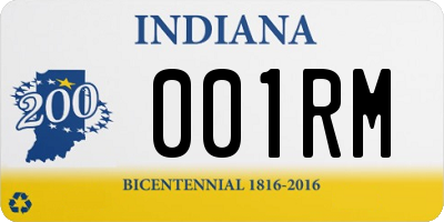 IN license plate 001RM