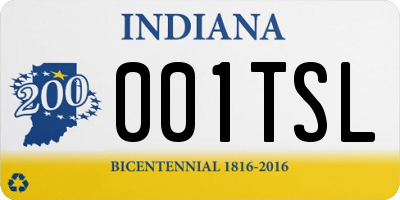 IN license plate 001TSL