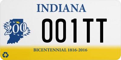 IN license plate 001TT