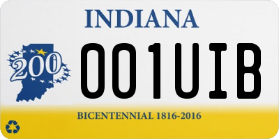IN license plate 001UIB