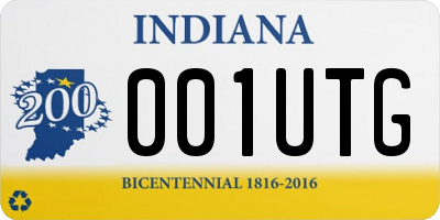 IN license plate 001UTG