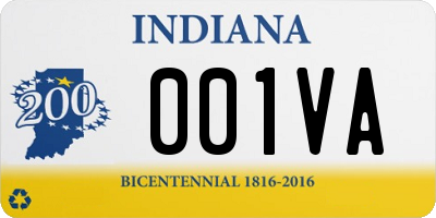 IN license plate 001VA