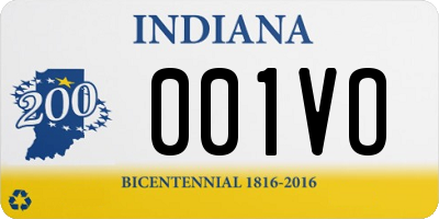 IN license plate 001VO