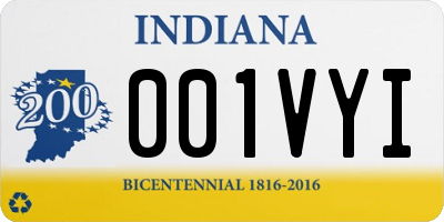 IN license plate 001VYI