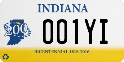 IN license plate 001YI