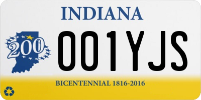 IN license plate 001YJS