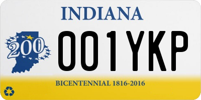 IN license plate 001YKP