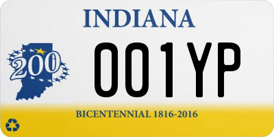 IN license plate 001YP