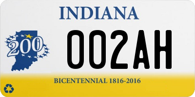 IN license plate 002AH