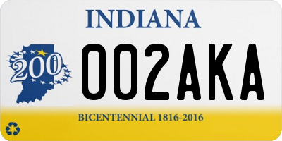 IN license plate 002AKA