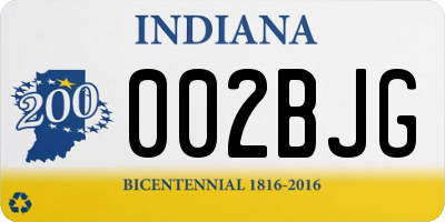 IN license plate 002BJG