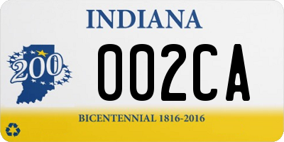 IN license plate 002CA