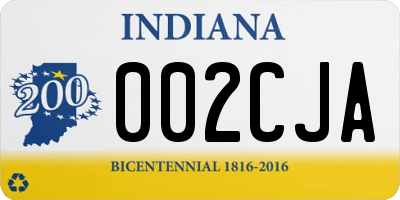 IN license plate 002CJA