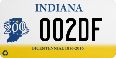 IN license plate 002DF