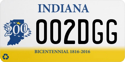 IN license plate 002DGG