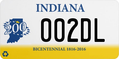 IN license plate 002DL